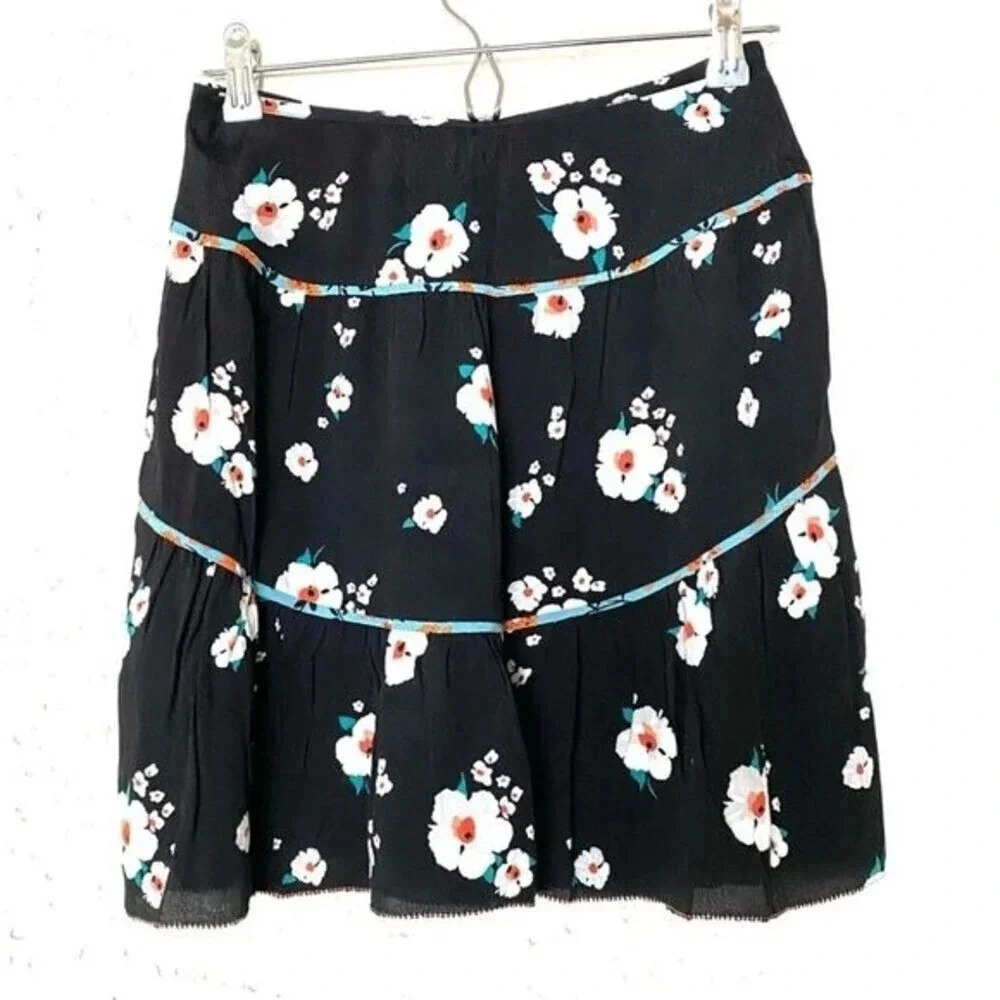 NEW BA&SH Bia floral print crepe mini skirt - Picture 6 of 13